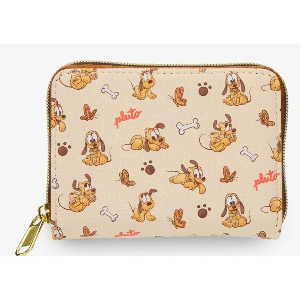 NEW Loungefly Disney‎ Baby Pluto & Butterflies Mini Crossbody Bag & WALLET Set
